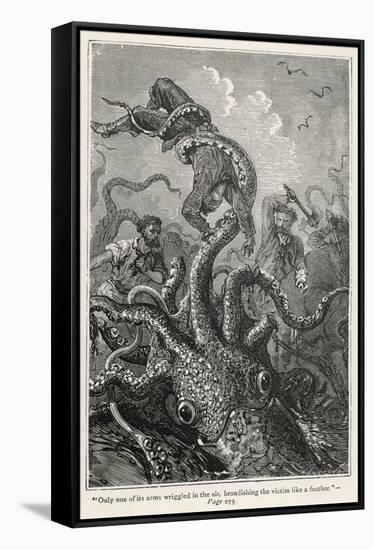 20,000 Leagues Under the Sea: The Squid Claims a Victim-Hildebrand-Framed Stretched Canvas