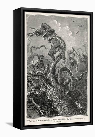 20,000 Leagues Under the Sea: The Squid Claims a Victim-Hildebrand-Framed Stretched Canvas
