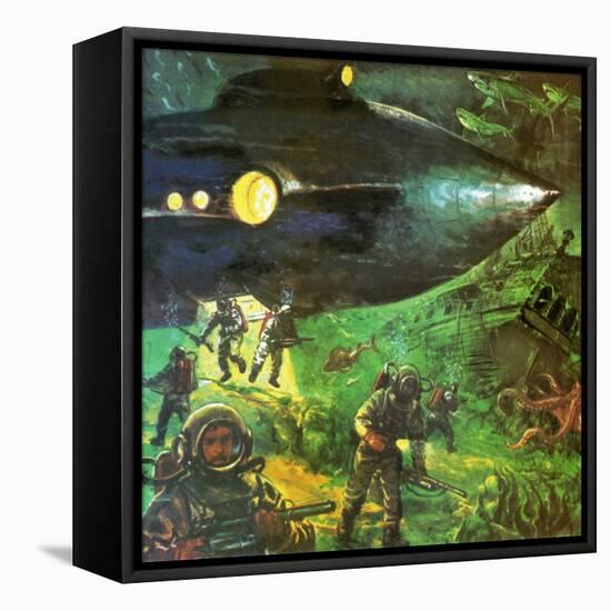 20,000 Leagues under the Sea-English School-Framed Stretched Canvas