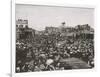 20,000 Spectators At The Drilling Contest, Goldfield, Nevada-P.E. Larson-Framed Art Print