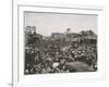 20,000 Spectators At The Drilling Contest, Goldfield, Nevada-P.E. Larson-Framed Art Print