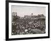 20,000 Spectators At The Drilling Contest, Goldfield, Nevada-P.E. Larson-Framed Art Print