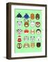 20 Animaru On Green-null-Framed Art Print