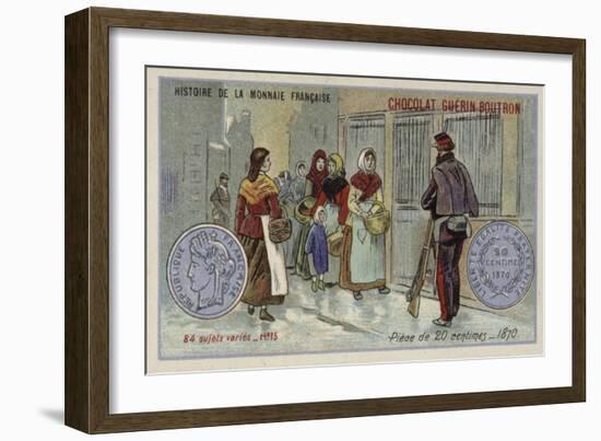 20 Centimes Piece, 1870-null-Framed Giclee Print