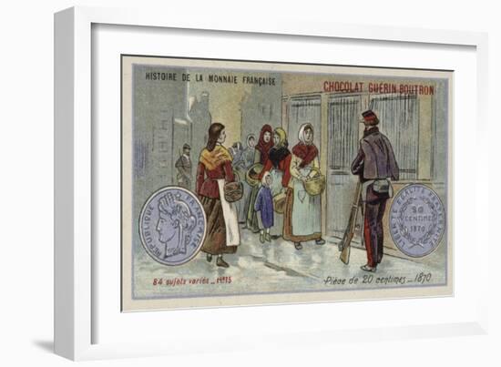 20 Centimes Piece, 1870-null-Framed Giclee Print