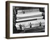 20 Ft. Roll of Finished Paper Arriving on the Rewinder, Ready to Be Cut and Shipped from Paper Mill-Margaret Bourke-White-Framed Photographic Print