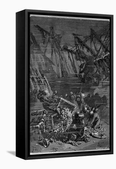 20000 Leagues under the Sea, Jules Verne-null-Framed Stretched Canvas