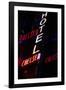 2000s Multiple Exposure Neon Sign Hotel Chelsea New York City-null-Framed Photographic Print