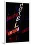 2000s Multiple Exposure Neon Sign Hotel Chelsea New York City-null-Framed Photographic Print