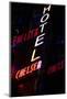 2000s Multiple Exposure Neon Sign Hotel Chelsea New York City-null-Mounted Photographic Print