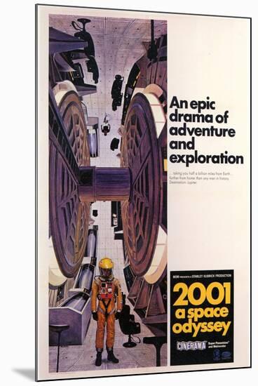 2001: A Space Odyssey, 1968-null-Mounted Art Print