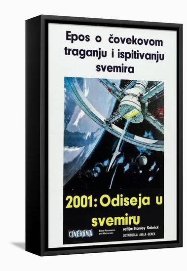 2001: A SPACE ODYSSEY, (aka 2001: ODISEJA U SVEMIRU), Serbian poster, 1968-null-Framed Stretched Canvas