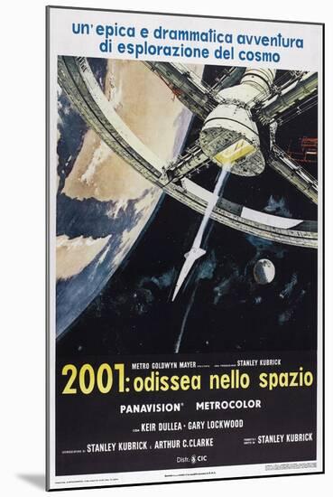 2001: A Space Odyssey, (aka 2001: Odissea Nello Spazio), Italian poster,  1968-null-Mounted Art Print
