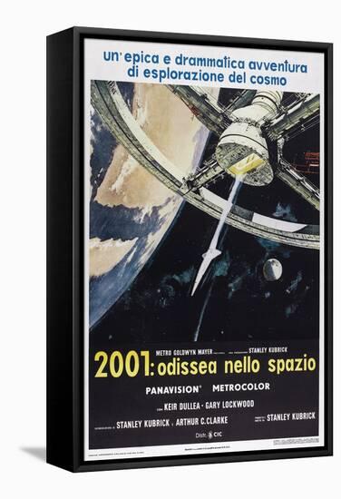 2001: A Space Odyssey, (aka 2001: Odissea Nello Spazio), Italian poster,  1968-null-Framed Stretched Canvas