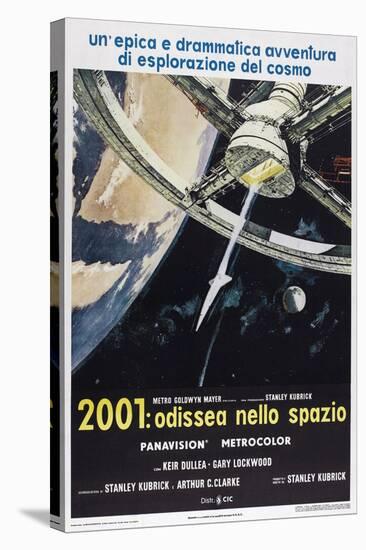 2001: A Space Odyssey, (aka 2001: Odissea Nello Spazio), Italian poster,  1968-null-Stretched Canvas