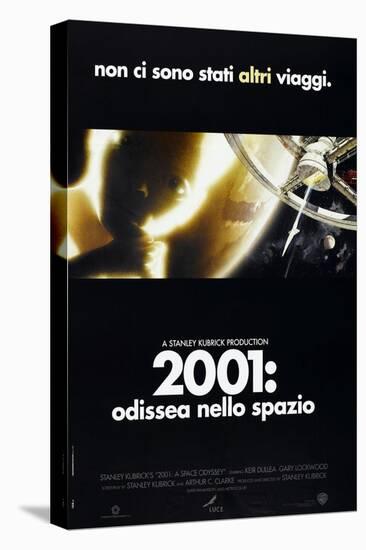 2001: A SPACE ODYSSEY, (aka 2001: ODISSEA NELLO SPAZIO), Italian poster, 1968-null-Stretched Canvas