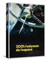 2001: A SPACE ODYSSEY (aka 2001: ODYSSEE DE LESPACE), French poster, 1968-null-Stretched Canvas