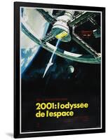 2001: A SPACE ODYSSEY (aka 2001: ODYSSEE DE LESPACE), French poster, 1968-null-Framed Art Print