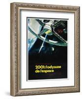 2001: A SPACE ODYSSEY (aka 2001: ODYSSEE DE LESPACE), French poster, 1968-null-Framed Art Print