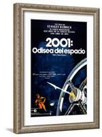 2001: A Space Odyssey, (aka 2001: Una Odisea Del Espacio), Spanish Language Poster, 1968-null-Framed Art Print