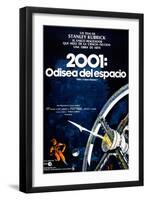 2001: A Space Odyssey, (aka 2001: Una Odisea Del Espacio), Spanish Language Poster, 1968-null-Framed Art Print