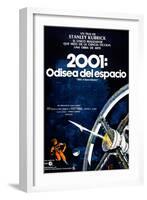 2001: A Space Odyssey, (aka 2001: Una Odisea Del Espacio), Spanish Language Poster, 1968-null-Framed Art Print