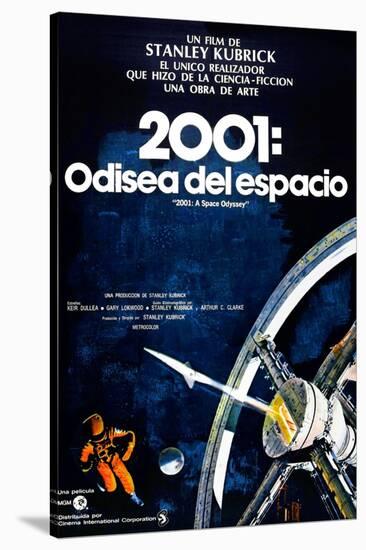 2001: A Space Odyssey, (aka 2001: Una Odisea Del Espacio), Spanish Language Poster, 1968-null-Stretched Canvas