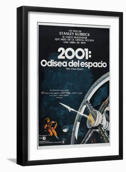 2001: A Space Odyssey, Argentine Movie Poster, 1968-null-Framed Art Print