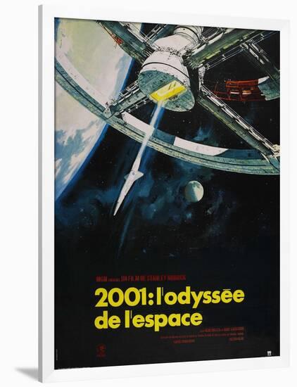 2001: A Space Odyssey, French Movie Poster, 1968-null-Framed Art Print