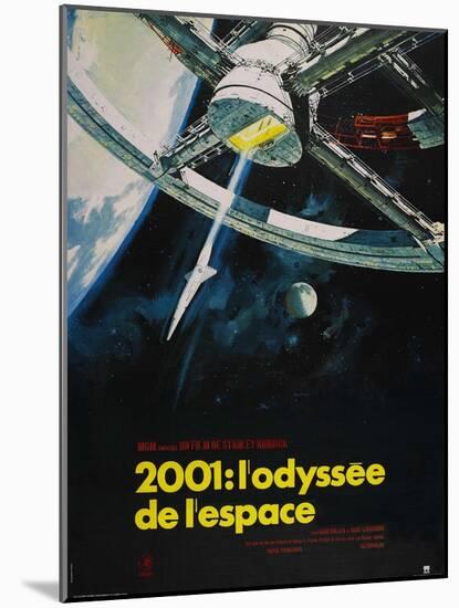 2001: A Space Odyssey, French Movie Poster, 1968-null-Mounted Art Print