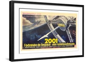 2001: A Space Odyssey, French Movie Poster, 1968-null-Framed Art Print