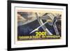 2001: A Space Odyssey, French Movie Poster, 1968-null-Framed Art Print