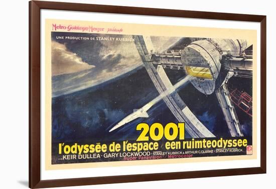 2001: A Space Odyssey, French Movie Poster, 1968-null-Framed Art Print