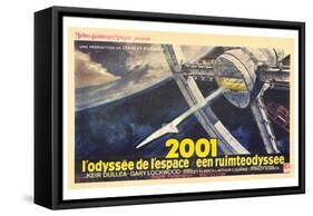 2001: A Space Odyssey, French Movie Poster, 1968-null-Framed Stretched Canvas