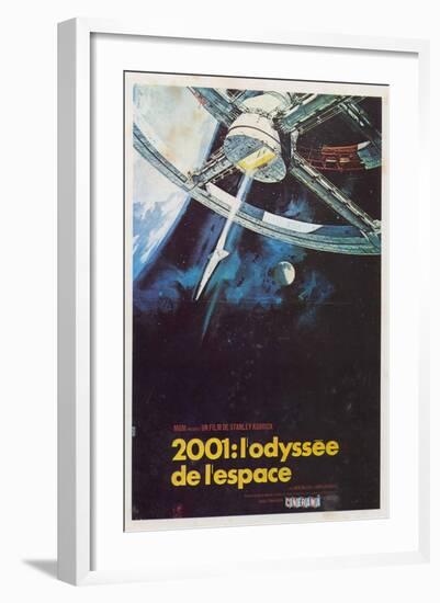 2001: A Space Odyssey, French Movie Poster, 1968-null-Framed Art Print