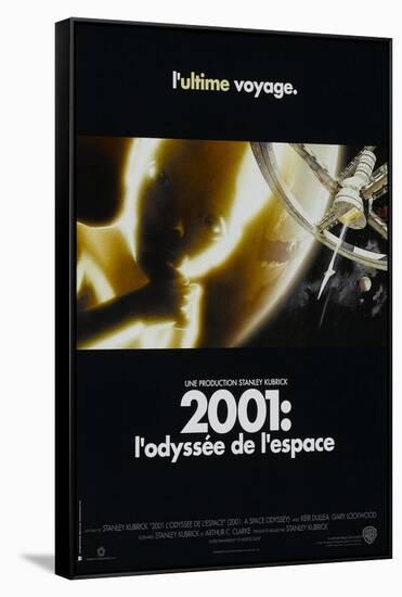 2001: A Space Odyssey, French Movie Poster, 1968-null-Framed Stretched Canvas