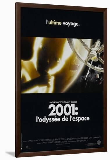 2001: A Space Odyssey, French Movie Poster, 1968-null-Framed Art Print