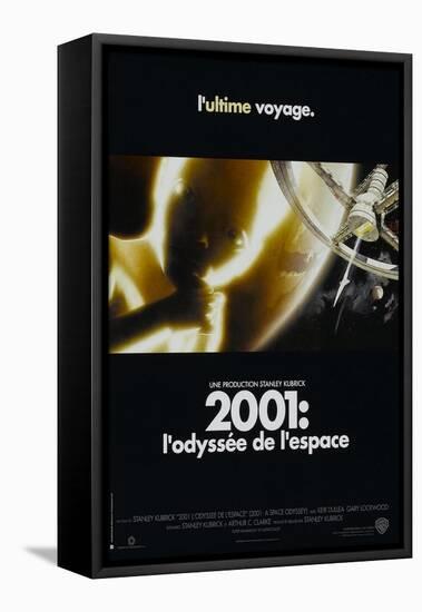 2001: A Space Odyssey, French Movie Poster, 1968-null-Framed Stretched Canvas