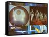 2001: A Space Odyssey, German Movie Poster, 1968-null-Framed Stretched Canvas