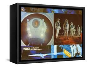 2001: A Space Odyssey, German Movie Poster, 1968-null-Framed Stretched Canvas