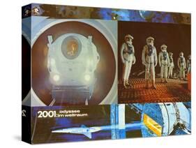 2001: A Space Odyssey, German Movie Poster, 1968-null-Stretched Canvas