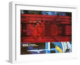 2001: A Space Odyssey, German Movie Poster, 1968-null-Framed Art Print