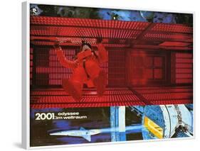 2001: A Space Odyssey, German Movie Poster, 1968-null-Framed Art Print