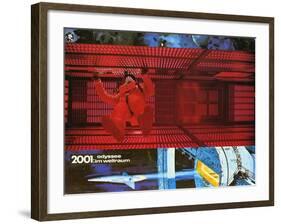 2001: A Space Odyssey, German Movie Poster, 1968-null-Framed Art Print