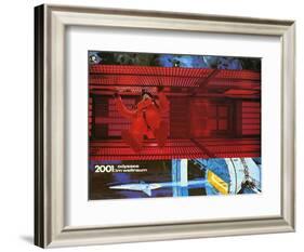 2001: A Space Odyssey, German Movie Poster, 1968-null-Framed Art Print