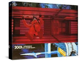 2001: A Space Odyssey, German Movie Poster, 1968-null-Stretched Canvas