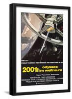 2001: A Space Odyssey, German Movie Poster, 1968-null-Framed Art Print