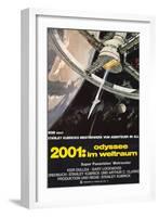 2001: A Space Odyssey, German Movie Poster, 1968-null-Framed Art Print