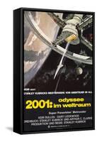 2001: A Space Odyssey, German Movie Poster, 1968-null-Framed Stretched Canvas