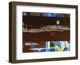 2001: A Space Odyssey, German Movie Poster, 1968-null-Framed Art Print